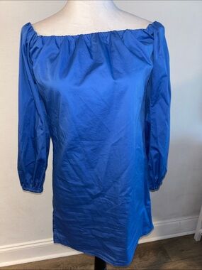 Alexie Royal Blue Off-Shoulder mini dress